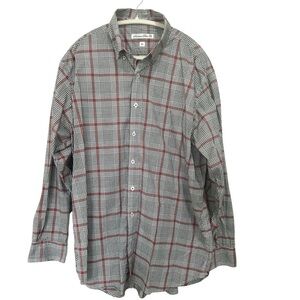 Southern Point Men’s Plaid Shirt Black Red Fall Business Casual Preppy Sz XL